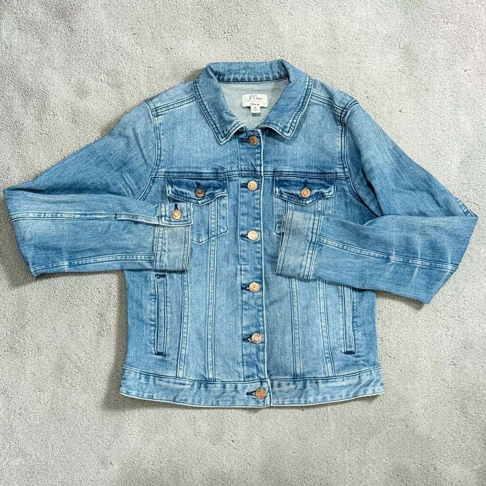 J. Crew Denim Classic Jean Trucker Jacket Medium Blue Wash